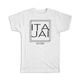 Gift T-Shirt : ITAJAI Santa Catarina Square Modern Minimalist Font