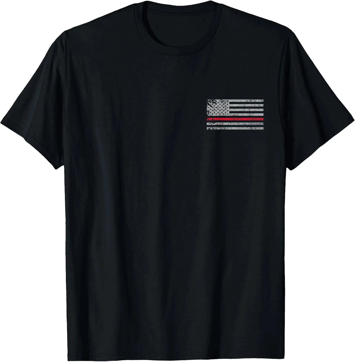 Support Our Firefighters: Thin Red Line USA Flag T-Shirt Sizes S-5XL