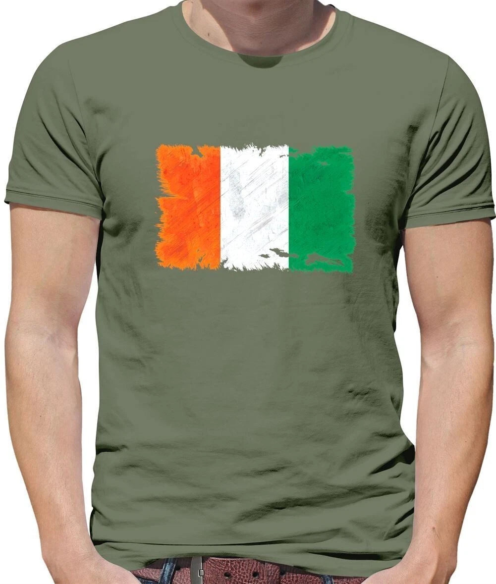 Ivoire Coast Grunge Style Drapeau - T-Shirt - Drapeaux Yamoussoukro Amour City