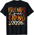Friends Squad Giving 2026 Autumn Fall Thankful Thanksgiving T-Shirt