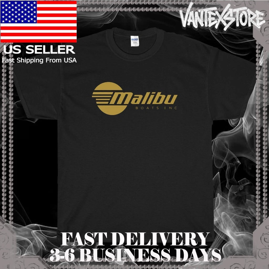 NEW SHIRT MALIBU BOATS LOGO MEN'S T-SHIRT FUNNY AMERICAN USA SIZE S-5XL