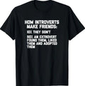 How Introverts Make Friends T-Shirt funny saying introvert T-Shirt