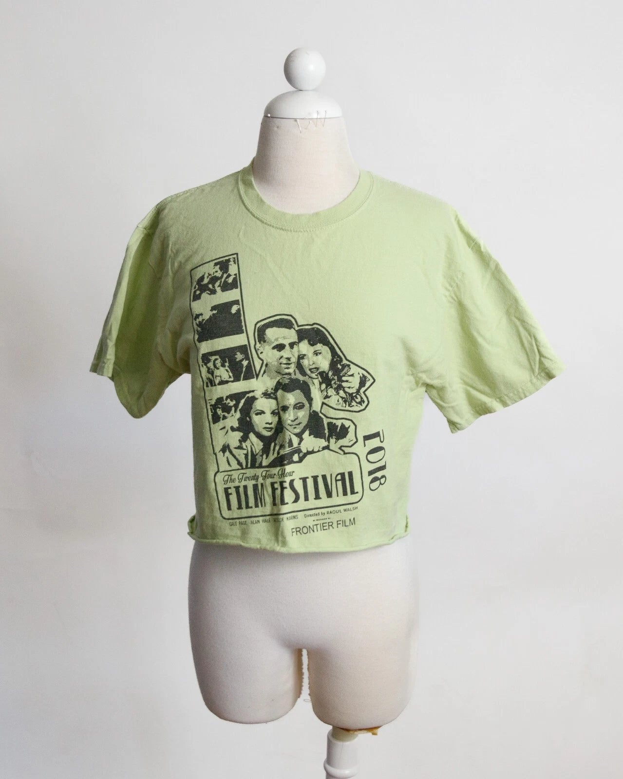 Unisex T-Shirt Lime Green Cropped 2018 24 Hour Film Festival Frontier Films M/L