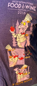 T-shirt Disney Parks Epcot Figment Food & Wine 2016 Passholder Adult Sm Purple