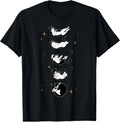 Vintage Celestial Cat Moon Phases Astrology Tee for Cat Lovers