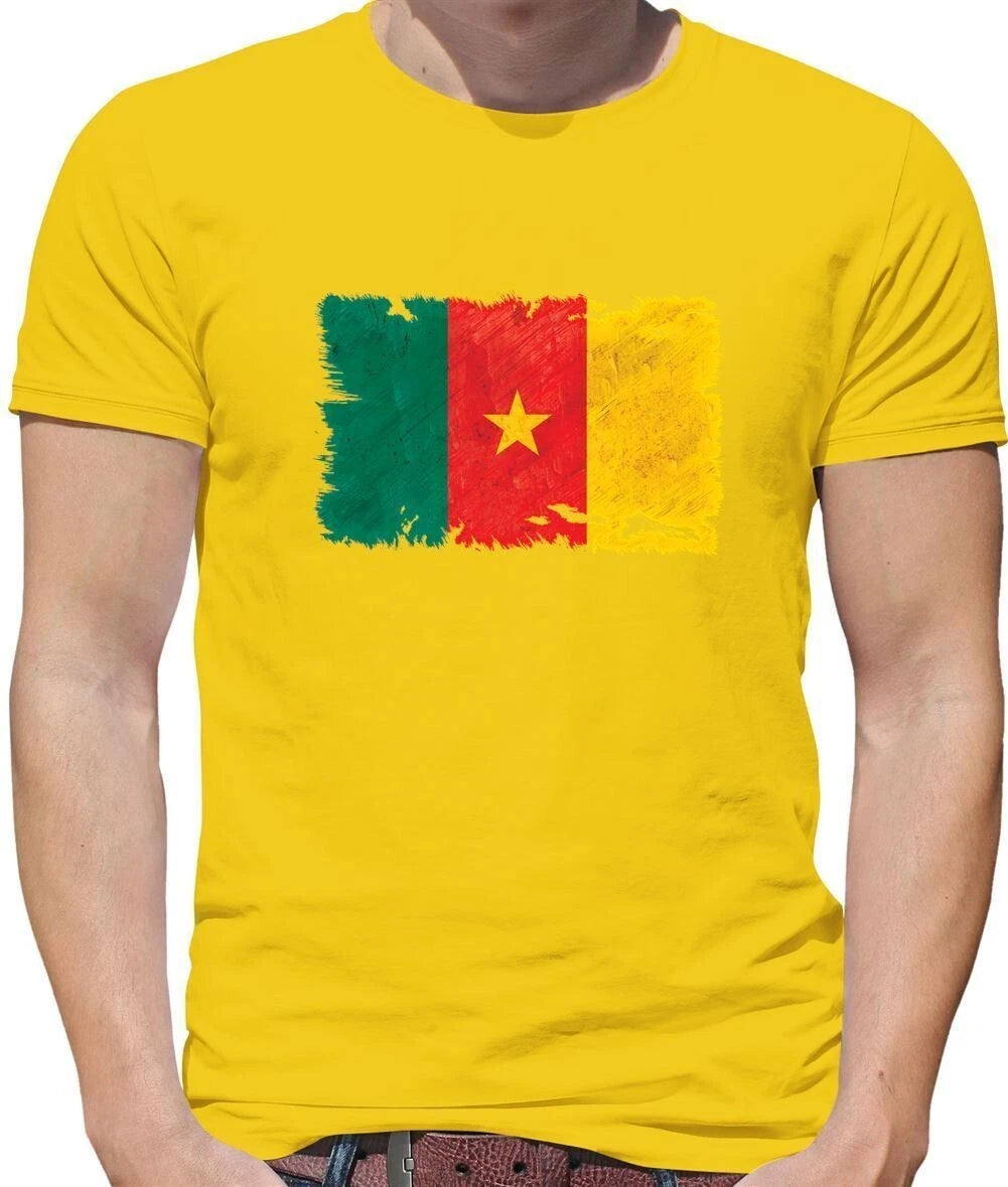 Cameroon Grunge Flag - T-Shirt - Yaounde Country Travel Africa Cameroonians