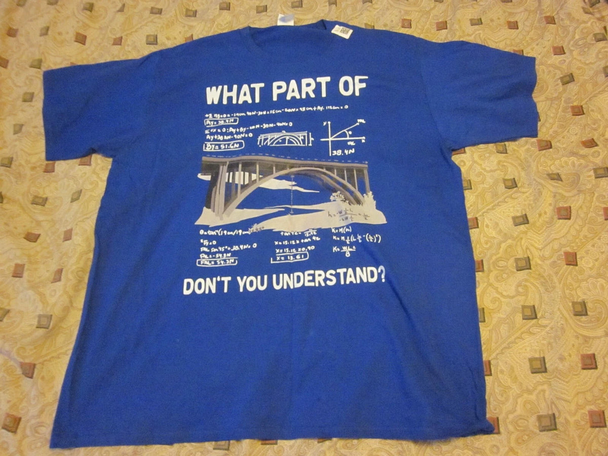 Men's Funny Civil Engineer T-shirt Gift Blue XL New