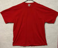 Vintage Lee Sport Shirt Mens 2X Red Solid Crewneck Short Sleeve Blank Tee Casual
