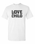 Men's T-shirt Novelty Groovy Retro Design 70's Love Child White
