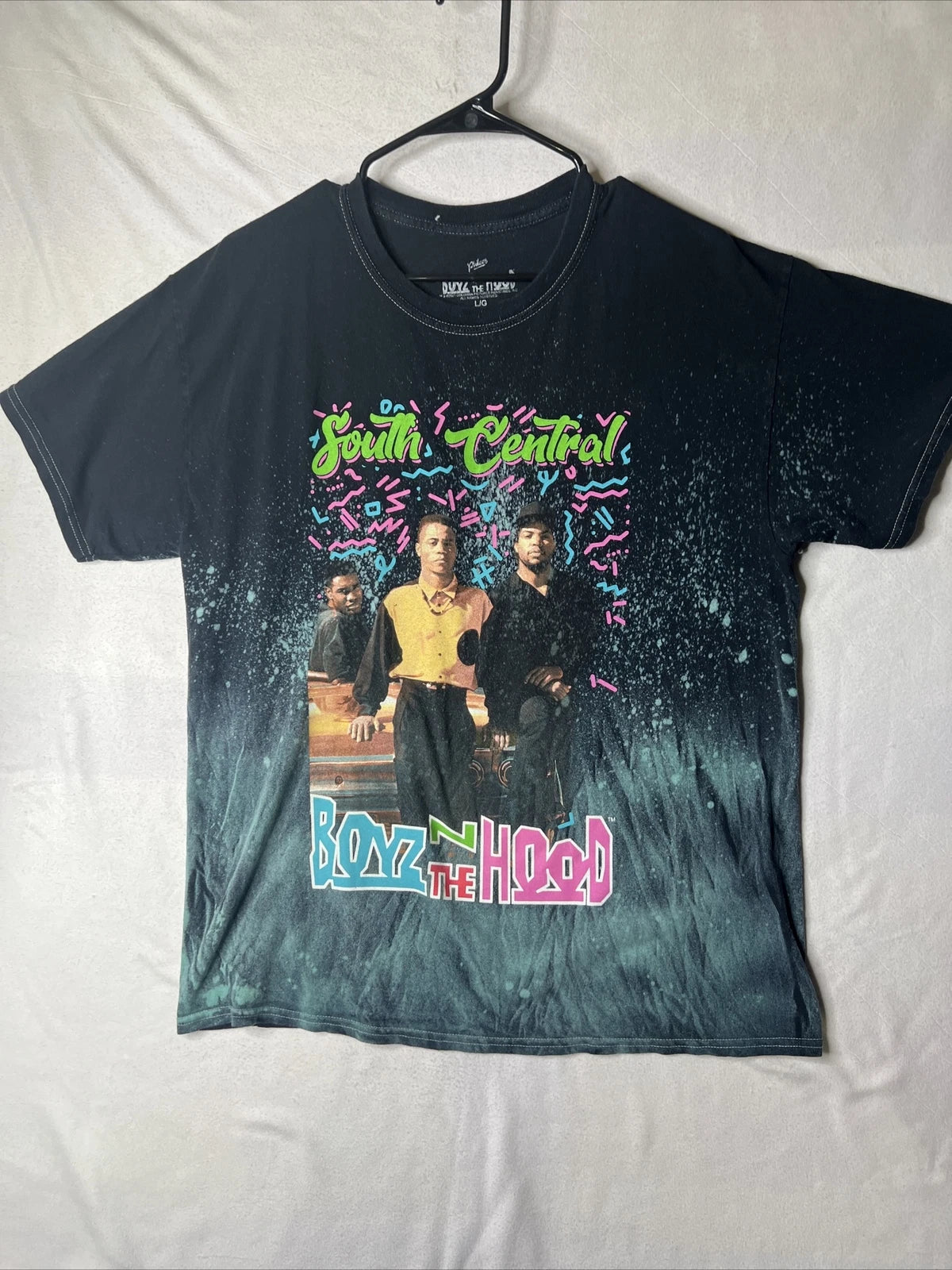 Boyz N The Hood South Central T Shirt Womens Large Black Graffiti Graphic Logo