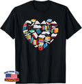 Love To Read Heart Made of Books Bookworm Book Lover Tees T-Shirt