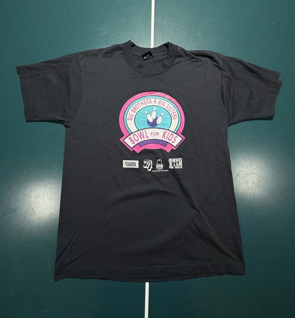 Vintage Big Brothers Big Sisters T Shirt Large Bowl For Kids Sake Bowling 90s