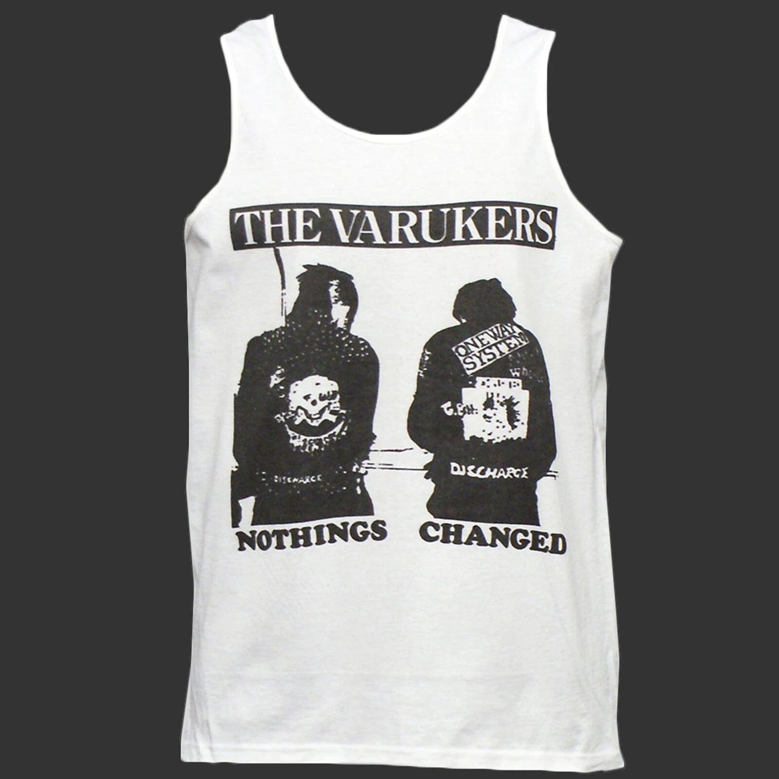 The Varukers Punk Rock T-SHIRT vest top unisex white S-2XL