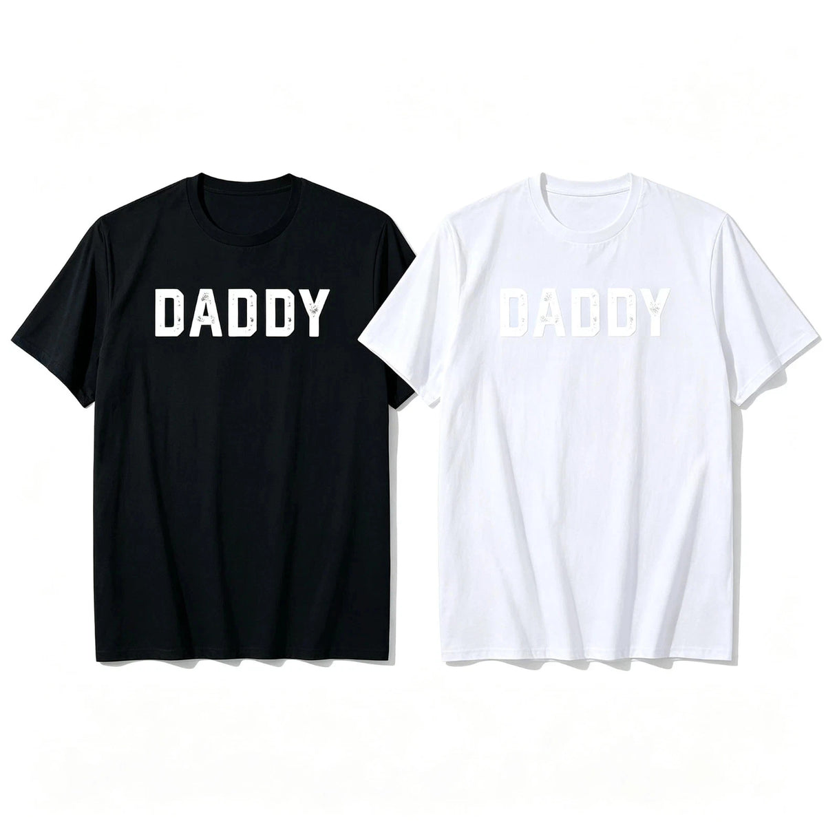 Daddy Distressed Letter Simple Text T-Shirt SIZE S-5XL