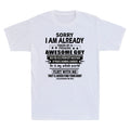 Sorry I Am Already Taken By A Freaking Awesome Guy Husband Retro Men's T-Shirt