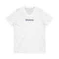 BRAKA V‑Neck Tee | Simple Handwritten Text T‑Shirt