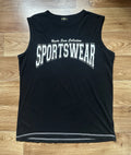 Vintage Uncle Sam Sportswear Tank Top Black Muscle Shirt 90s Bodybuilding Gym L