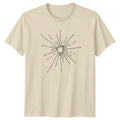 Celestial Sun And Moon Rayburst T-Shirt Spiritual Aesthetic Christmas Gift