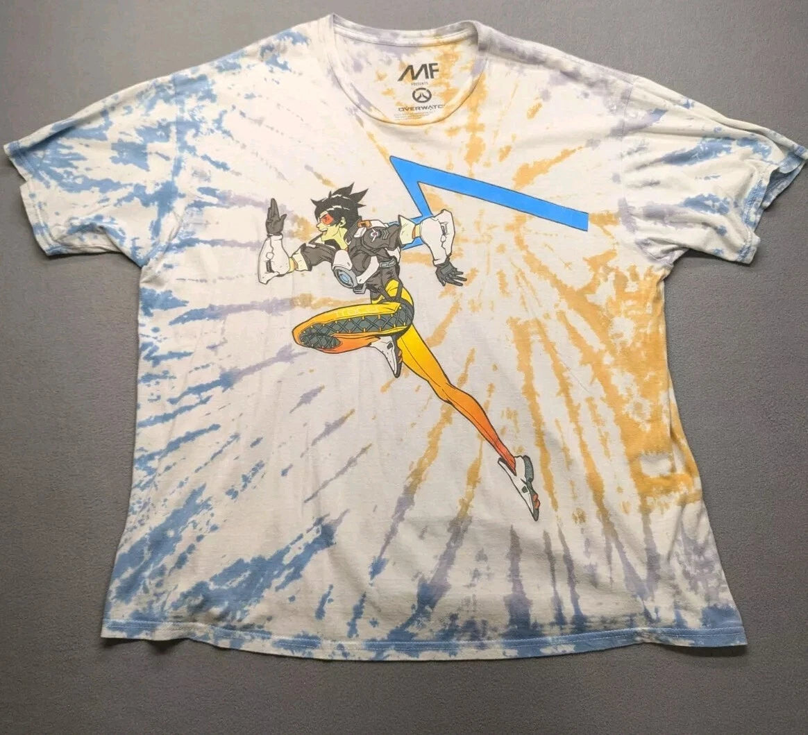 Overwatch Tie Dye Graphics T-Shirt Adult Size 3XL