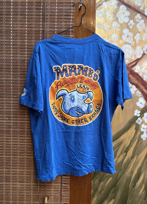 2001 Mambo Loud Shirt Pig In Crown Dave Bowers T-Shirt Sz L