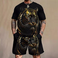 Comfortable Black Round Neck Short Sleeve Shirt for Casual and Street Fashion