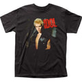 Billy Idol album cover t-shirt, men's black band tee, new wave rock graphic