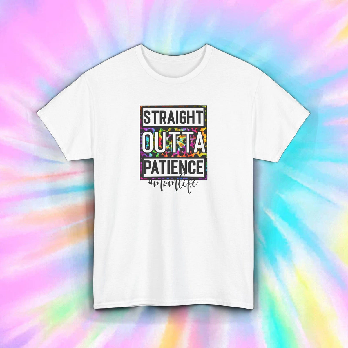 Straight Outta Patience Shirt Funny Mom Life Exhausted Tee S-5XL