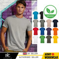 B&C Organic Cotton Mens T-shirt Inspire Luxury Short Sleeve Ringspun Plain Fit