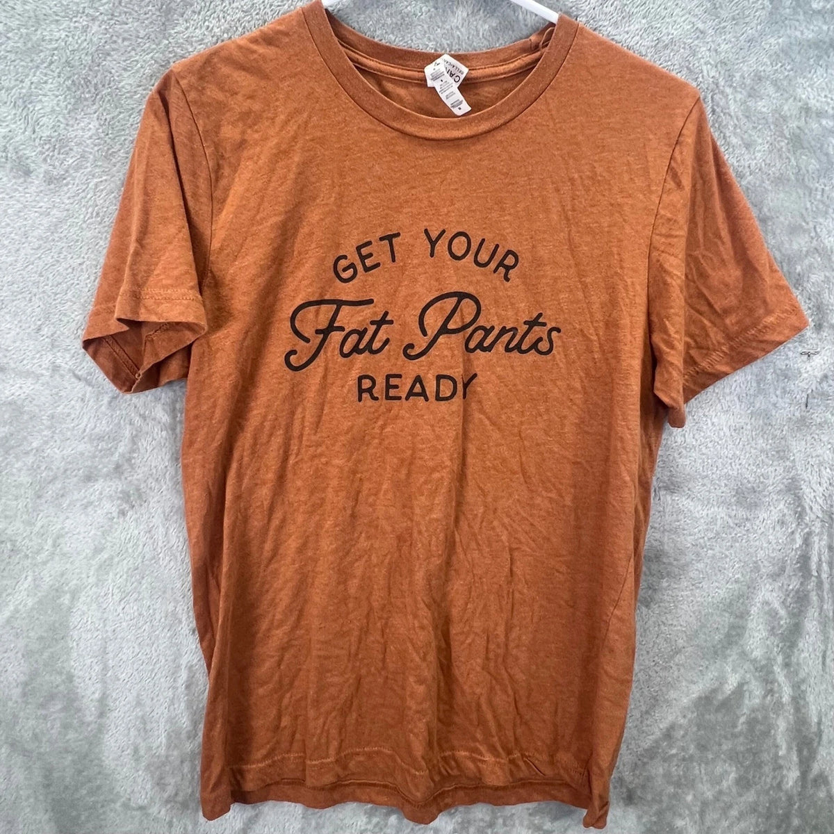 Thanksgiving Shirt Get Your Fat Pants Ready Graphic Tee M Friendsgiving Turkey