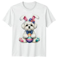 Cute Maltese Puppy With Bunny Womens T-Shirt Maltese Dog Easter Gift For Her