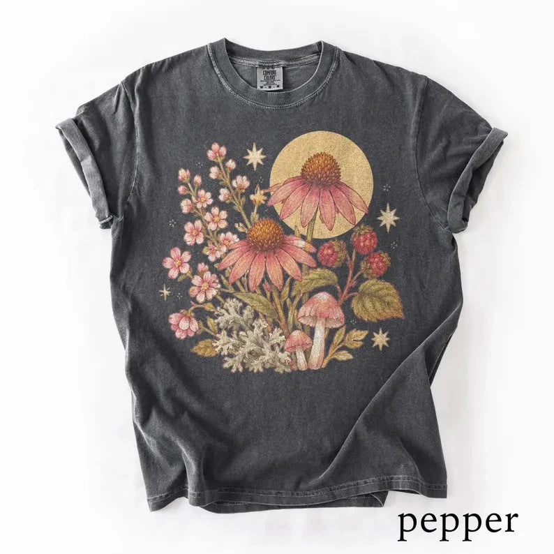 Vintage Botanical Mushroom Comfort Tee