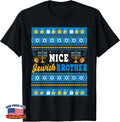 Nice Jewish Brother Hanukkah Menorah Dreidel Matching Family Tee