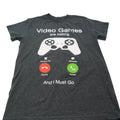 Funny Gamer's T-Shirt Mens S Gray Graphics Short Sleeve