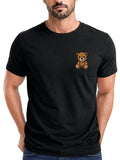 Men's T-Shirt Front Print Teddy Cotton Shirt Men Fashion Street Style