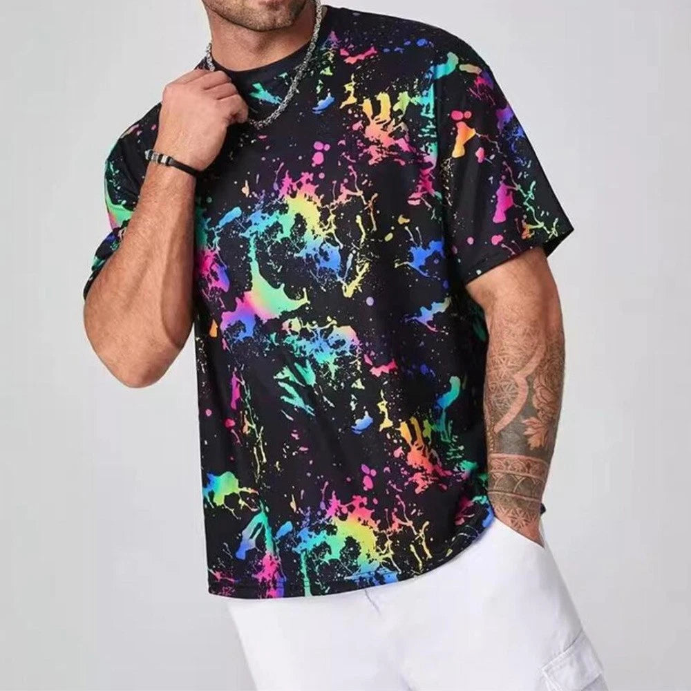 Mens For graffiti Print T Shirt High Street Fashion For Vacation And Club