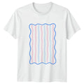 Wavy Stripes T-Shirt Preppy Aesthetic Fashion Gift For Him And Her