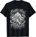 Smile Now Cry Later Sacred Heart Chicano Art T-Shirt