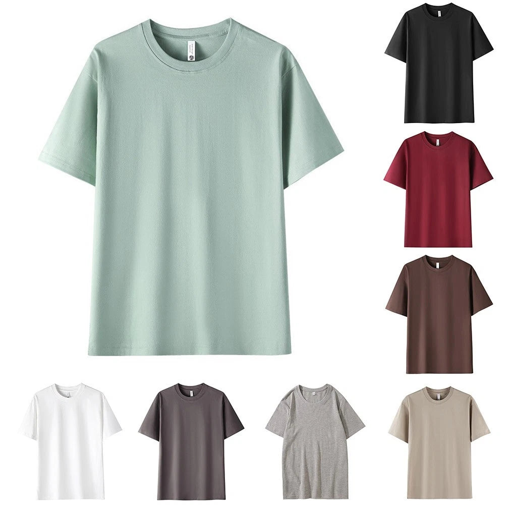 Loose Fit Casual T-Shirt for Men - Short Sleeve Sports Fitness Streetwear