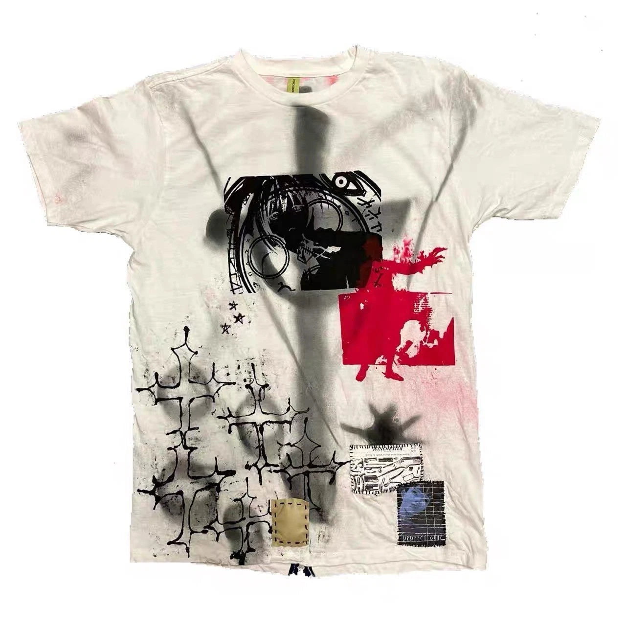 Vintage 2000s Grunge Punk Style Graphic Tee Distressed