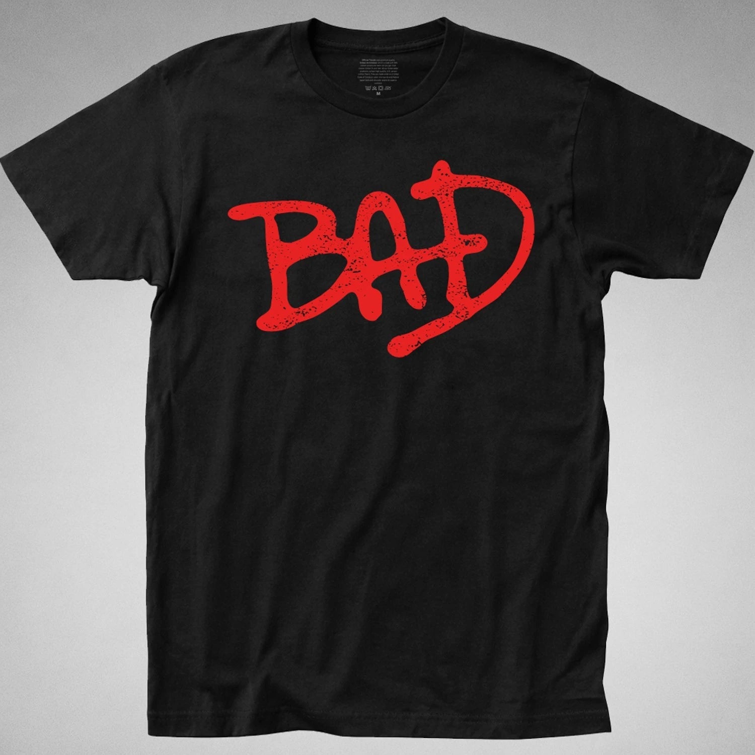Jackson BAD logo T-SHIRT 88 80s king pop dance thriller smooth TOUR Graphic tee