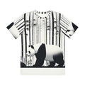 All Over Print T Shirt Minimalist Panda in Bamboo Grove