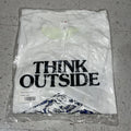 VIRGIL ABLOH CANARY YELLOW THINK OUTSIDE THE BOX T-SHIRT LARGE VAA WHITE NEW