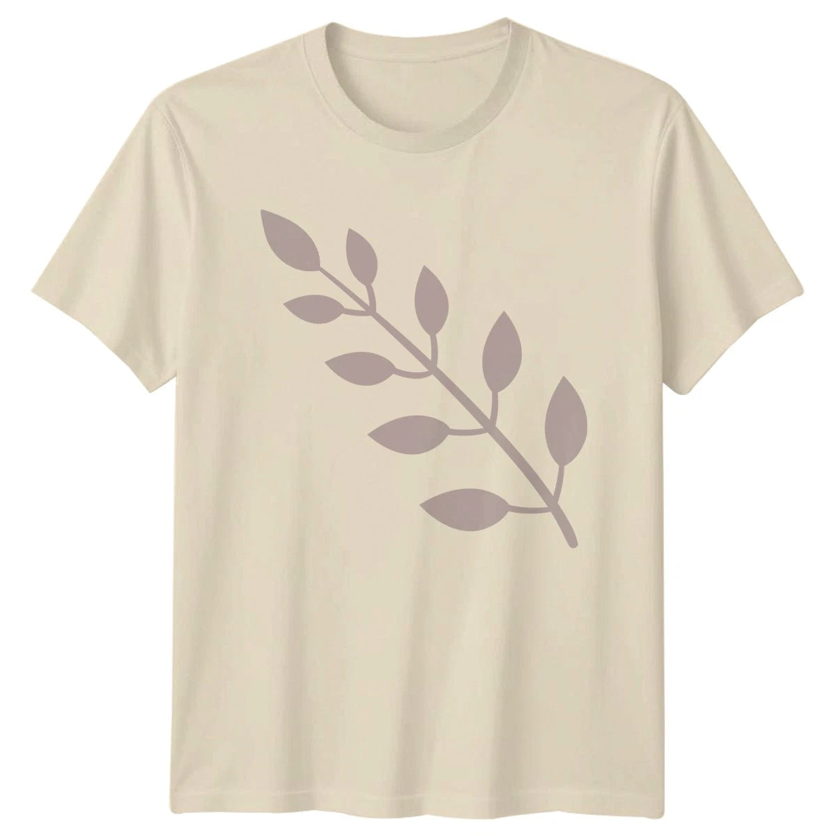 Minimalist Leaf Branch Design T-Shirt Minimalist Botanical Nature Birthday Gift