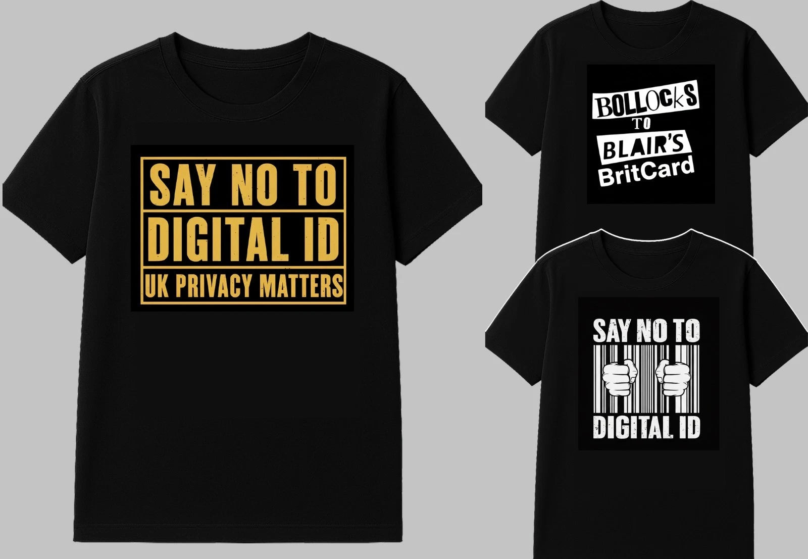 Say No To Digital ID Cards Mens Women T-Shirt Labour Britcard UK Anti Starmer