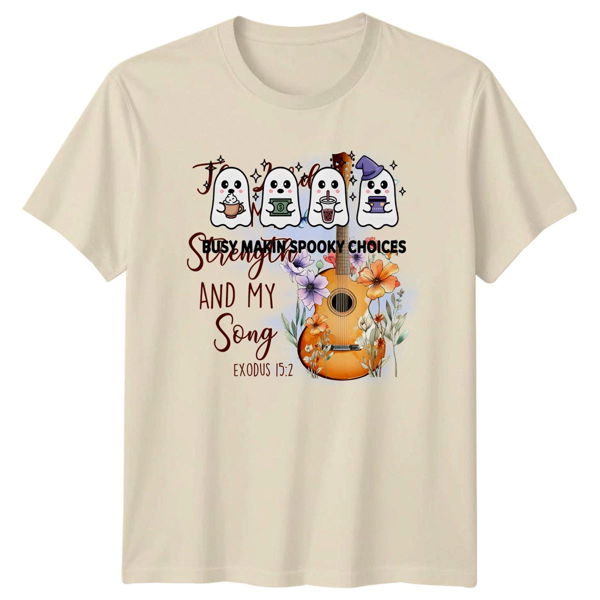 Busy Makin Spooky Choices T-Shirt Cute Ghost Bubble Tea