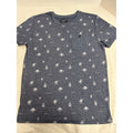 Creative Destruction Graphic Tee Robot Print Blue Short Sleeve Pocket Boys M