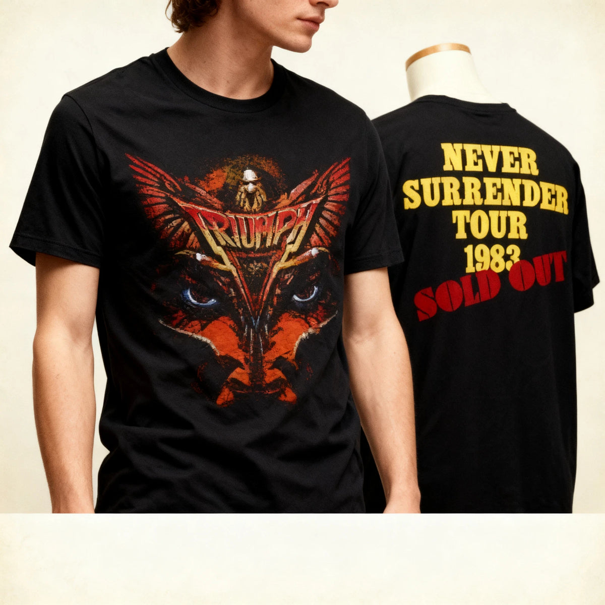 TRIUMPH band NEVER SURRENDER TOUR T-Shirt Black 2 Sides S to 5XL For Fans Image 1 of 4