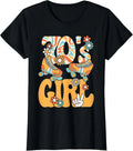 Retro 70s Groovy Hippie Style T-Shirt for Women and Girls