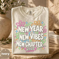 New Year 2027 Shirt New Vibes New Chapter Retro NYE Graphic Tee Gift
