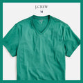 NWT - J. CREW Men's Broken-In Short-Sleeve V-Neck T-Shirt, Green, Medium - $36